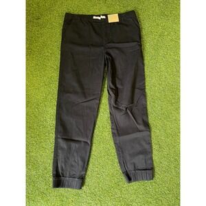 Thereabouts Husky Flex Jogger Pants Men XL Black Stretch Slash Pocket Drawstring